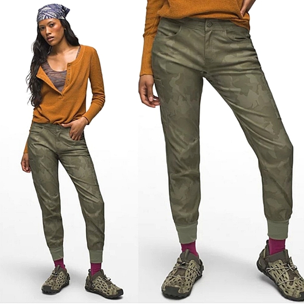 New w/o Tags prAna Halle II Jogger Sage Camo Print Size 2RG